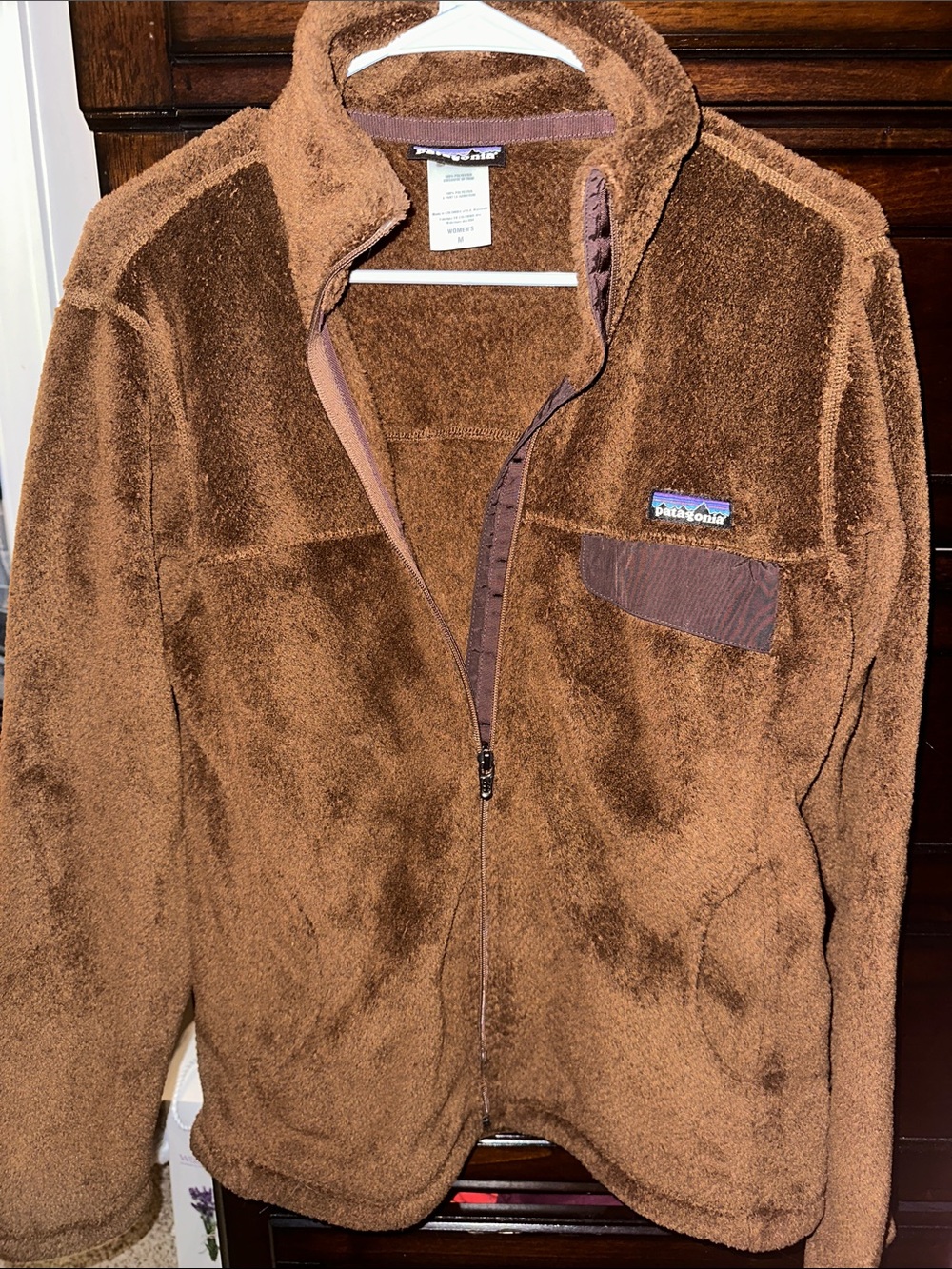 Patagonia Brown Plush Full-Zip Women’s Fleece Jacket (Medium)